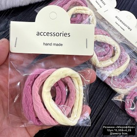 Резинки для волосся 10343 «Мікрофібра» 5см. (Ціна за 12 уп.)